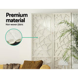 Artiss 3 Panel Room Divider Screen 122x170cm Clover White - Rear View