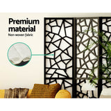 Artiss 4 Panel Room Divider Screen 162x170cm Clover Black - Rear View