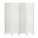 Artiss 4 Panel Room Divider Screen 162x170cm Clover White - Close-Up Angle