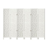 Artiss 6 Panel Room Divider Screen 244x170cm Clover White - Side View