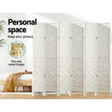 Artiss 6 Panel Room Divider Screen 244x170cm Clover White - 45-Degree Angle