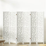 Artiss 6 Panel Room Divider Screen 244x170cm Clover White - Low Angle