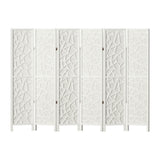 Artiss 6 Panel Room Divider Screen 244x170cm Clover White - Side View
