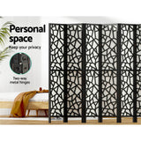 Artiss 8 Panel Room Divider Screen 325x170cm Clover Black - Top-Down View