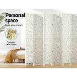 Artiss 8 Panel Room Divider Screen 325x170cm Clover White - Top-Down View