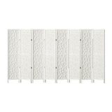 Artiss 8 Panel Room Divider Screen 325x170cm Clover White - Close-Up Angle