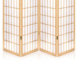 Artiss 4 Panel Room Divider Screen 174x179cm Natural