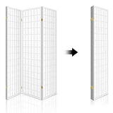 Artiss 4 Panel Room Divider Screen 174x179cm White