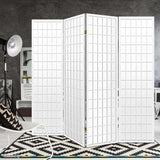 Artiss 4 Panel Room Divider Screen 174x179cm White - Rear View