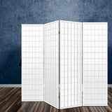 Artiss 4 Panel Room Divider Screen 174x179cm White - Close-Up Angle