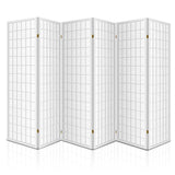 Artiss 6 Panel Room Divider Screen 261x179cm White - Side View