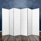 Artiss 6 Panel Room Divider Screen 261x179cm White - Close-Up Angle