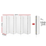 Artiss 8 Panel Room Divider Screen 348x179cm White - Front View