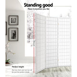 Artiss 8 Panel Room Divider Screen 348x179cm White - Side View