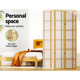 Artiss 3 Panel Room Divider Screen 132x179cm Nova Natural - Top-Down View