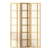 Artiss 3 Panel Room Divider Screen 132x179cm Nova Natural - Close-Up Angle