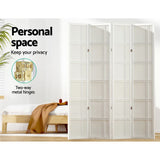 Artiss 4 Panel Room Divider Screen 176x179cm Nova White - Top-Down View