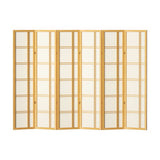Artiss 6 Panel Room Divider Screen 265x179cm Nova Natural - Close-Up Angle