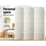 Artiss 6 Panel Room Divider Screen 265x179cm Nova White - Top-Down View