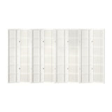 Artiss 8 Panel Room Divider Screen 353x179cm Nova White - Side View