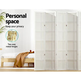 Artiss 8 Panel Room Divider Screen 353x179cm Nova White - Top-Down View