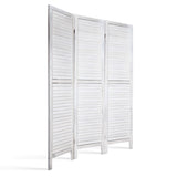 Artiss 3 Panel Room Divider Screen 120x170cm Louver White