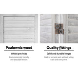 Artiss 8 Panel Room Divider Screen 326x170cm Louver White - 45-Degree Angle