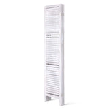Artiss 4 Panel Room Divider Screen 163x170cm Shelf White - Top-Down View