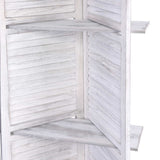 Artiss 4 Panel Room Divider Screen 163x170cm Shelf White