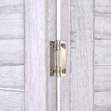 Artiss 4 Panel Room Divider Screen 163x170cm Shelf White - Rear View