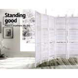 Artiss 8 Panel Room Divider Screen 326x170cm Shelf White - 45-Degree Angle