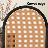 Artiss 3 Panel Room Divider Screen 151x180cm Rattan Brown - 45-Degree Angle