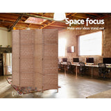 Artiss 4 Panel Room Divider Screen 163x170cm Woven Natural - 45-Degree Angle