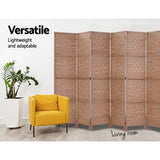 Artiss 6 Panel Room Divider Screen 245x170cm Woven Natural - 45-Degree Angle