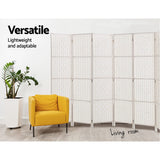Artiss 8 Panel Room Divider Screen 326x170cm Woven White - Top-Down View