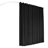 Artiss Room Divider Curtain Ceiling Mounted Track Sets Flexible Black - Side View
