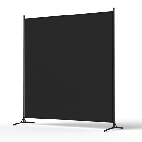 Artiss black fabric room divider screen, 175x180cm single panel