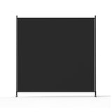 Artiss Room Divider Screen 175x180cm Fabric Black - Side View