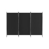 Artiss 3 Panel Room Divider Set of 2 Folding Privacy Screen Fabric Room Separator Partition Black