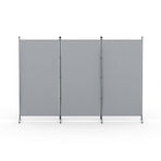 Artiss 3 Panel Room Divider Set of 2 Folding Privacy Screen Fabric Room Separator Partition Grey