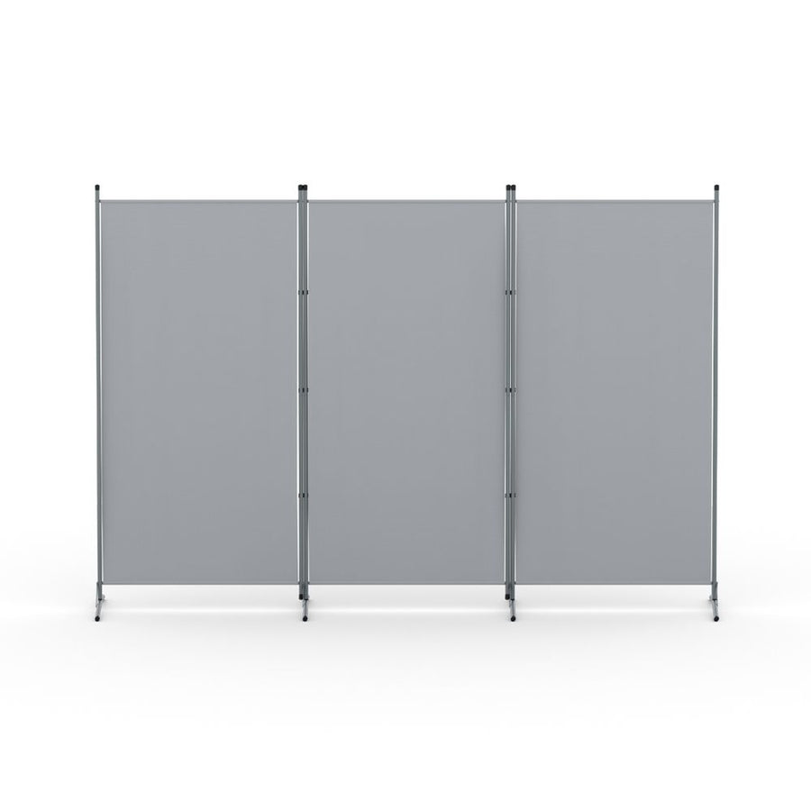Artiss 3 Panel Room Divider Set of 2 Folding Privacy Screen Fabric Room Separator Partition Grey