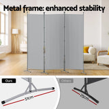 Artiss 3 Panel Room Divider Set of 2 Folding Privacy Screen Fabric Room Separator Partition Grey - 45-Degree Angle