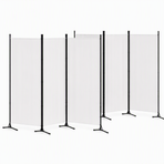 Artiss 3 Panel Room Divider Set of 2 Folding Privacy Screen Fabric Room Separator Partition White