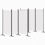 Artiss 3 Panel Room Divider Set of 2 Folding Privacy Screen Fabric Room Separator Partition White - Front View