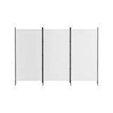Artiss 3 Panel Room Divider Set of 2 Folding Privacy Screen Fabric Room Separator Partition White
