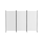 Artiss 3 Panel Room Divider Set of 2 Folding Privacy Screen Fabric Room Separator Partition White