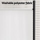 Artiss 3 Panel Room Divider Set of 2 Folding Privacy Screen Fabric Room Separator Partition White - Rear View