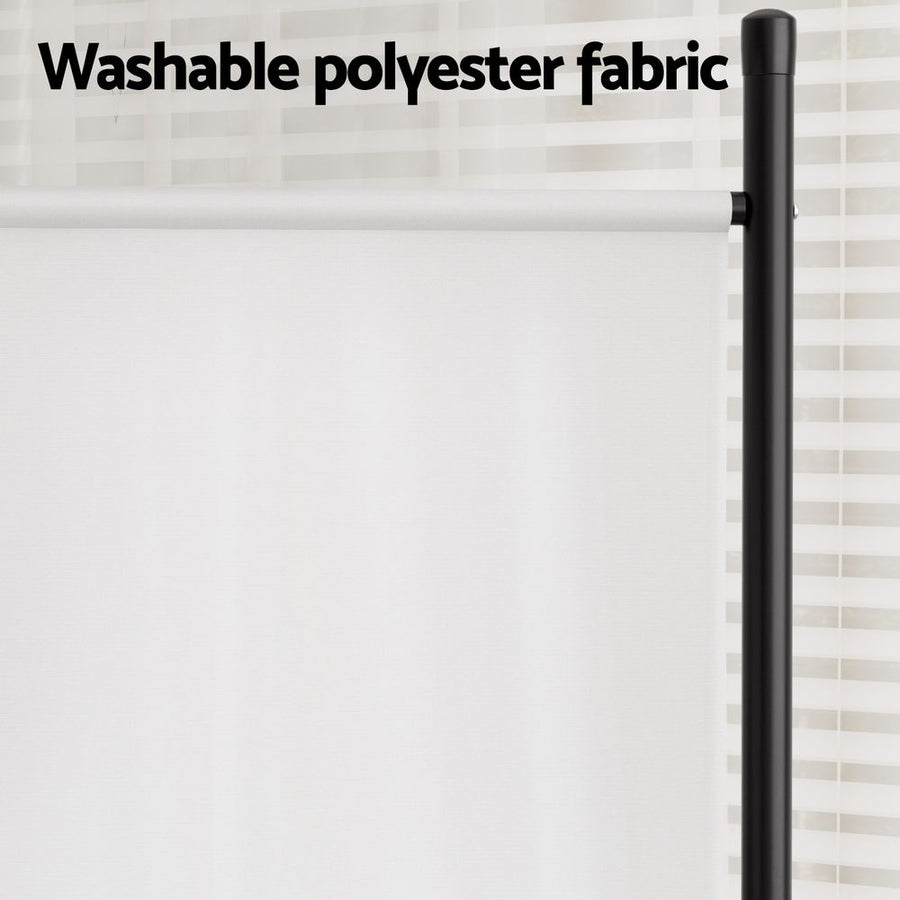 Artiss 3 Panel Room Divider Set of 2 Folding Privacy Screen Fabric Room Separator Partition White