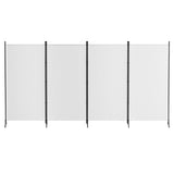 Artiss 4 Panel Room Divider Screen 345x180cm Fabric White - Side View