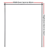 Artiss Room Divider Curtain Rod Extendable Black - Front View